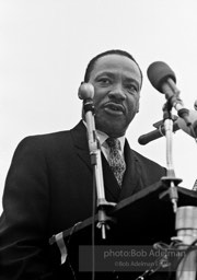 Martin Luther King addresses the largest peace demonstration against the Vietnam war at the United Nations Plaza. NYC.April 15. 1967