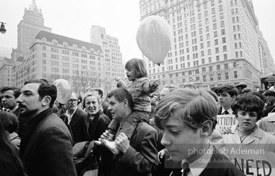 Martin Luther King led anti-Vietnam war protest. NYC, 1967.