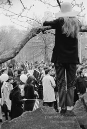 Martin Luther King led anti-Vietnam war protest. NYC, 1967.