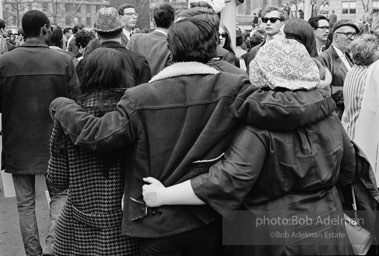 Martin Luther King led anti-Vietnam war protest. NYC, 1967.