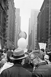 Martin Luther King led anti-Vietnam war protest. NYC, 1967.