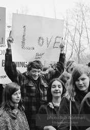 Martin Luther King led anti-Vietnam war protest. NYC, 1967.