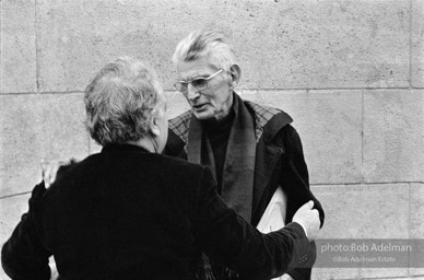 Samuel Beckett in Paris, 1986 says goodbye to the then director of the Samuel Beckett Theater