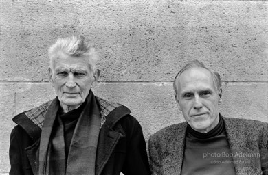 Samuel Beckett and Barney Rossett, Paris, 1986