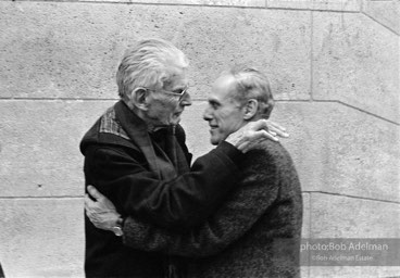 Samuel Beckett and Barney Rossett, Paris, 1986