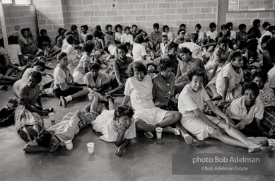 Young female protestors in detention, Birmingham 1963