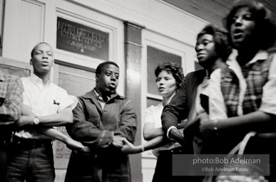 Young protestors meeting in the basement of the 16th Street Baptist Church. Birmingham, Alabama, 1963. Young protestors meeting in the basement of the 16th Street Baptist Church. Birmingham, Alabama, 1963.