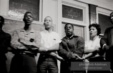 Young protestors meeting in the basement of the 16th Street Baptist Church. Birmingham, Alabama, 1963.