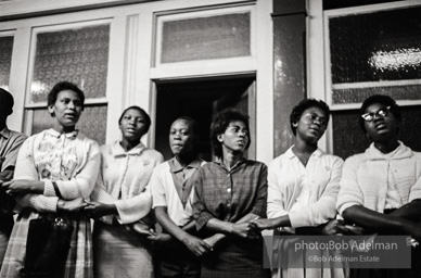 Young protestors meeting in the basement of the 16th Street Baptist Church. Birmingham, Alabama, 1963.