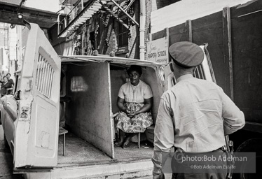 Paddy wagon behind Loveman’s department store, Birmingham 1963