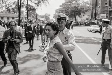 Demonstrator being arrested in downtown protests, Birmingham 1963