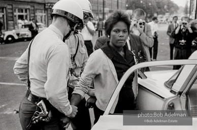 Demonstrator being arrested in downtown protests, Birmingham 1963