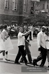 A wave of youthful protestors leaving the 16th Street Baptist Church. Birmingham Al, 1963.