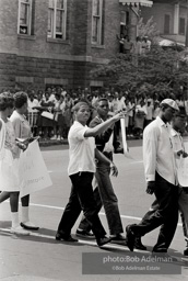 A wave of youthful protestors leaving the 16th Street Baptist Church. Birmingham Al, 1963. A wave of youthful protestors leaving the 16th Street Baptist Church. Birmingham Al, 1963.