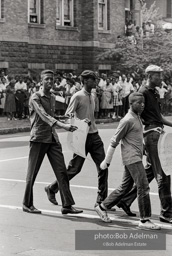 A wave of youthful protestors leaving the 16th Street Baptist Church. Birmingham Al, 1963.