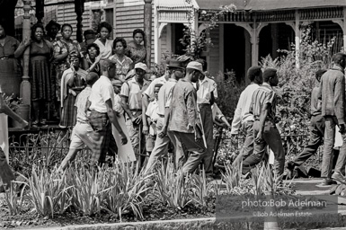 Young protestors take to the streets after meeting at the 16th Street Baptist Church. Birmingham, AL, 1963.