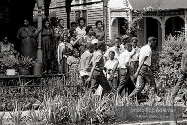 Young protestors take to the streets after meeting at the 16th Street Baptist Church. Birmingham, AL, 1963.