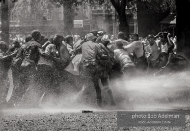 Unified resistance, Kelly Ingram Park, Birmingham 1963
Demonstrators quickly learned that by huddling together they could use their combined strength to withstand the blast of the fire hoses.