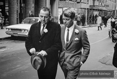 Senator Bobby Kennedy. St. Pactricks Day parade. 1966.