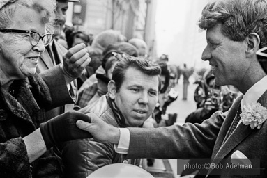 Senator Bobby Kennedy. St. Pactricks Day parade. 1966.