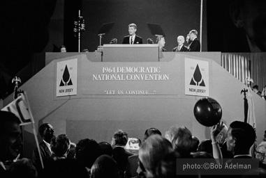 Bobby Kennedy speaks at the 1964 Democratic Convention. Atlantic City, New Jersey.