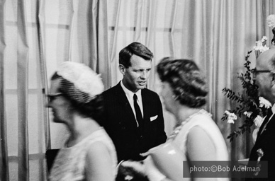 Jacqueline and Robert Kennedy host a reception at the 1964 Democratic National Convention.