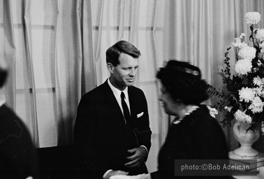 Jacqueline and Robert Kennedy host a reception at the 1964 Democratic National Convention.