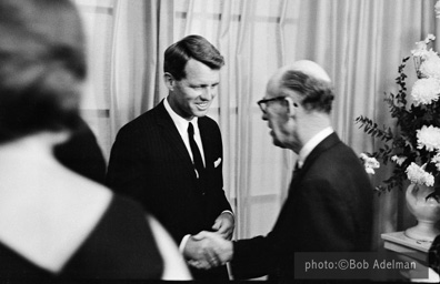 Jacqueline and Robert Kennedy host a reception at the 1964 Democratic National Convention.