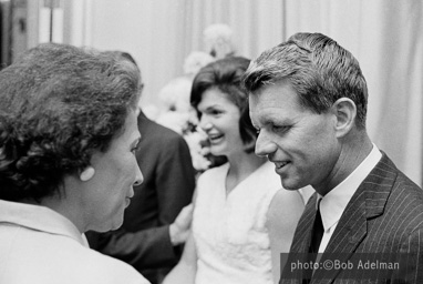 Jacqueline and Robert Kennedy host a reception at the 1964 Democratic National Convention.