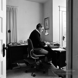 Raymond Carver at work, Syracuse, New York. 1984
