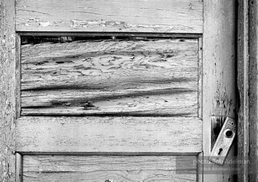 Cabin door in a 1950s-style motel, Vantage, Washington. (1987)