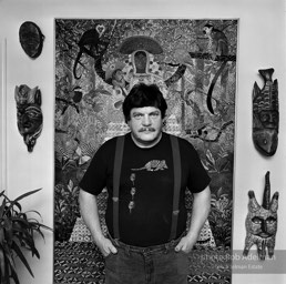 Alfredo Arreguin, a painter who cooks menudo, Seattle, Washington. (1989)
