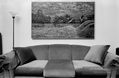 “The Hero’s Journey,” by Alfredo Arreguin, in Tess and Ray’s Ridge House living room, Port Angeles, Washington. (1989)