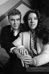 Raymond Carver and Tess Gallagher at their Maryland Avenue home in Syracuse, New York. (1984)