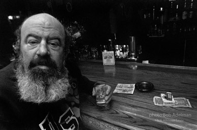 Morry Herman, poet and Carver drinking companion pictured in favored bar, Arcata, California. (1989)