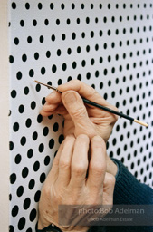 Roy Lichtenstein at wotk on his Chinese Landscape series. 1996.-photo©Bob Adelman, artwork ©Estate of Roy Lichtenstein Roy Lichtenstein at wotk on his Chinese Landscape series. 1996.-photo©Bob Adelman, artwork ©Estate of Roy Lichtenstein