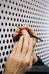 Roy Lichtenstein at wotk on his Chinese Landscape series. 1996.-photo©Bob Adelman, artwork ©Estate of Roy Lichtenstein Roy Lichtenstein at wotk on his Chinese Landscape series. 1996.-photo©Bob Adelman, artwork ©Estate of Roy Lichtenstein
