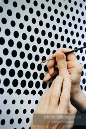 Roy Lichtenstein at wotk on his Chinese Landscape series. 1996.-photo©Bob Adelman, artwork ©Estate of Roy Lichtenstein Roy Lichtenstein at wotk on his Chinese Landscape series. 1996.-photo©Bob Adelman, artwork ©Estate of Roy Lichtenstein