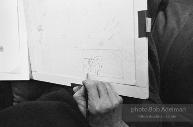 Roy Lichtenstein. Drawings for Chinese Landscape. 1996.-photo©Bob Adelman, artwork ©Estate of Roy Lichtenstein Roy Lichtenstein. Drawings for Chinese Landscape. 1996.-photo©Bob Adelman, artwork ©Estate of Roy Lichtenstein