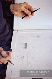 Roy Lichtenstein. Drawings for Chinese Landscape. 1996.-photo©Bob Adelman, artwork ©Estate of Roy Lichtenstein Roy Lichtenstein. Drawings for Chinese Landscape. 1996.-photo©Bob Adelman, artwork ©Estate of Roy Lichtenstein