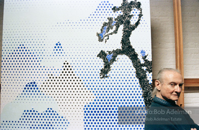 Landscape with Philosopher. Roy LIchtenstein. February 1996.-photo©Bob Adelman, artwork ©Estate of Roy Lichtenstein Landscape with Philosopher. Roy LIchtenstein. February 1996.-photo©Bob Adelman, artwork ©Estate of Roy Lichtenstein