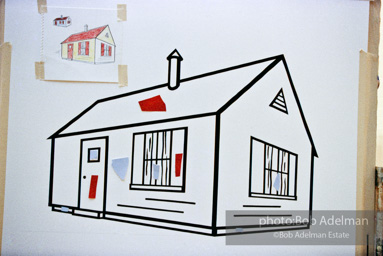 Roy Lichtenstein, study for House II. 1997.-photo©Bob Adelman, artwork ©Estate of Roy Lichtenstein