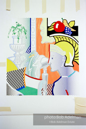 Roy Lichteinstein, Interior with Ajax (study). 1997.-photo©Bob Adelman, artwork ©Estate of Roy Lichtenstein