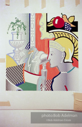 Roy Lichteinstein, Interior with Ajax (study). 1997.-photo©Bob Adelman, artwork ©Estate of Roy Lichtenstein