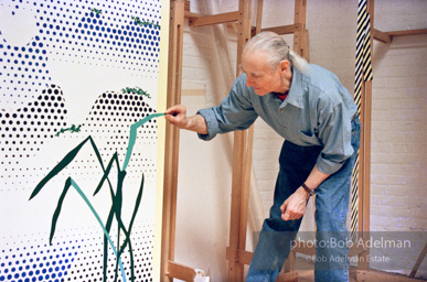 Landscape with Grass. Roy Lichtenstein. 1996.-photo©Bob Adelman, artwork ©Estate of Roy Lichtenstein