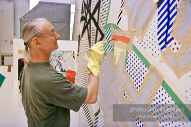 Roy Lichtenstein, Interior with Painting of Bather 1997.-photo©Bob Adelman, artwork ©Estate of Roy Lichtenstein