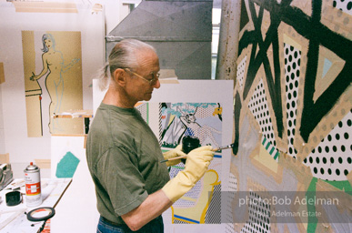 Roy Lichtenstein, Interior with Painting of Bather 1997.-photo©Bob Adelman, artwork ©Estate of Roy Lichtenstein