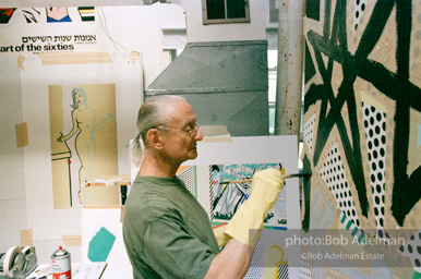 Roy Lichtenstein, Interior with Painting of Bather 1997.-photo©Bob Adelman, artwork ©Estate of Roy Lichtenstein