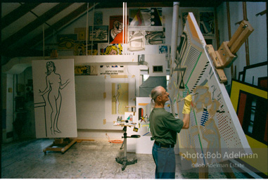 Roy Lichtenstein, Interior with Painting of Bather 1997.-photo©Bob Adelman, artwork ©Estate of Roy Lichtenstein