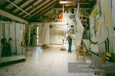 Roy Lichtenstein, Interior with Painting of Bather 1997.-photo©Bob Adelman, artwork ©Estate of Roy Lichtenstein